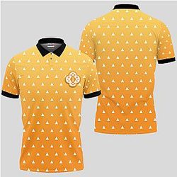 Zenitsu Polo Shirt Custom Anime Kimetsu Costume OT2102