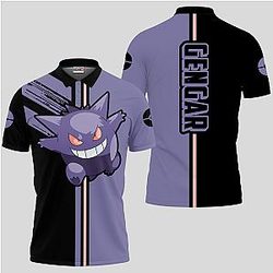 Gengar Polo Shirts Custom Pokemon Anime OT2102