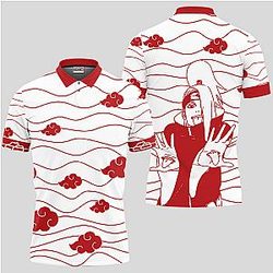 Deidara Polo Shirts Akatsuki Custom Naruto Anime OT2102