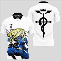 Olivier Mira Armstrong Polo Shirts Custom Fullmetal Alchemist Anime OT2102