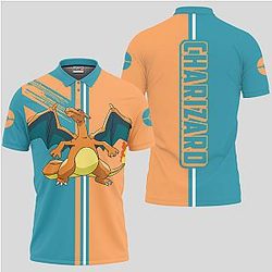 Charizard Polo Shirts Custom Pokemon Anime OT2102