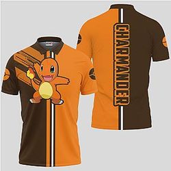 Charmander Polo Shirts Custom Pokemon Anime OT2102