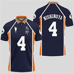 Yuu Nishinoya Polo Shirts Haikyuu Custom Anime OT2102
