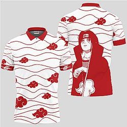 Itachi Uchiha Polo Shirts Akatsuki Custom Anime OT2102