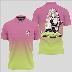 Mitsuri Kanroji Polo Shirts Kimetsu Custom Anime OT2102
