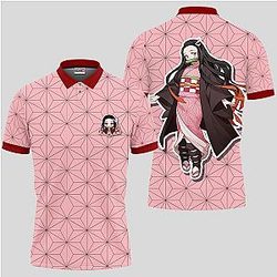Nezuko Polo Shirts Kimetsu Custom Anime OT2102