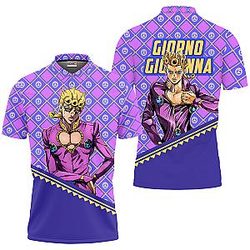 Giorno Giovanna Polo Shirts JJBA Custom Anime OT2102