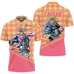 Caesar Anthonio Zeppeli Polo Shirts JJBA Custom Anime OT2102