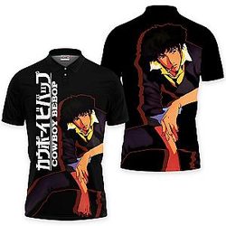 Spike Spiegel Polo Shirts Cowboy Bebop Custom Anime OT2102
