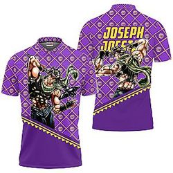 Joseph Joestar Polo Shirts JJBA Custom Anime OT2102