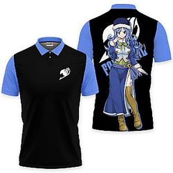Juvia Lockser Polo Shirts Fairy Tail Custom Anime OT2102