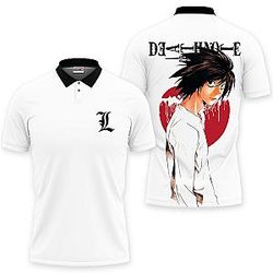 L Lawliet Polo Shirts D-note Custom Anime For Fans OT2102
