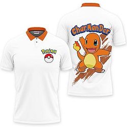 Charmander Polo Shirts Pokemon Custom Anime For Fans OT2102