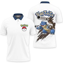 Blastoise Polo Shirts Pokemon Custom Anime For Fans OT2102