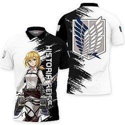 Historia Reiss Polo Shirts Attack On Titan Custom Anime OT2102