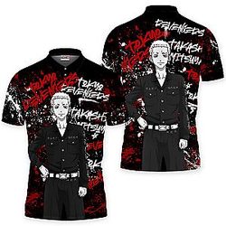 Takashi Mitsuya Polo Shirts Custom Tokyo Revengers Anime OT2102