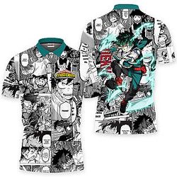 Deku Polo Shirts My Hero Academia Custom Manga Anime OT2102