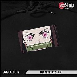 Nezuko Eyes Box Embroidered Hoodie / Sweatshirt