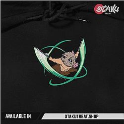 Inosuke Hashibira Inspired Embroidered Hoodie / Sweatshirt