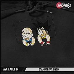 Krillin and Son Goten Embroidered Hoodie / Sweatshirt