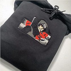 Sasuke Itachi Rage Boxed Embroidered Anime Hoodie CK3012