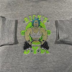 Rick And Morty Rick'S Gym Embroidered Hoodie CK3012