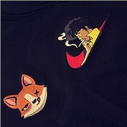Cowboy Bebop X Spike Spiegel Corgi Kingdamn Collab Embroidered Anime Hoodie CK3012