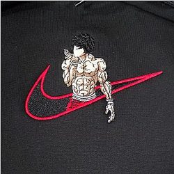 Baki The Grappler Hanma X Embroidered Anime Hoodie CK3012