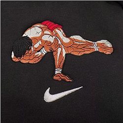 Baki Hanma Pose Challenge Embroidered Anime Hoodie CK3012