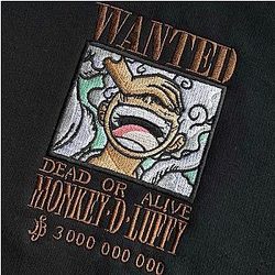 Wanted Monkey D. Luffy 5Th Gear Embroidered Hoodie / Sweatshirt