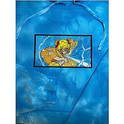 Tie Dye Zenko Embroidery Hoodie