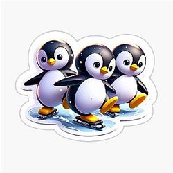 Adesivo de pinguins não gelo