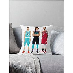 Bola dos irmãos LaMelogelo Bola e Lonzo Ball Throw Pillow