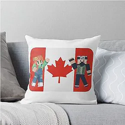 Gemini & Etho - The Canadians Throw Pillow