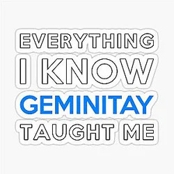 私が知っているすべて - GeminiTay ステッカー