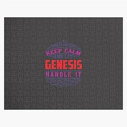 GÉNÉSIE Nom. Restez calmes et laissez GENESIS Poignée - Chemise cadeau puzzle