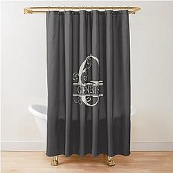 Genesis Nom - Monogramme de style bois Lettre G Genesis Don de nom pour Genesis -Don de chemise Rideau de douche