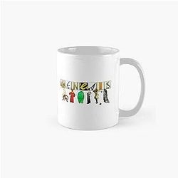 Todas as Eras Genesiss Music Rock Caneca clássica do ventilador do presente