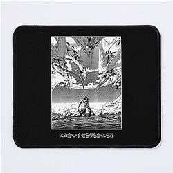 Néon Genesis Évangélon Manga Design (noir) Mouse Pad