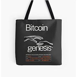 Bitcoin Genesis Célébration du bloc - version noire All Over Imprimer Sac à dos