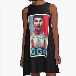 Gennady Golovkin Gifts Music Fans A-Line Dress