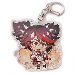 Genshin Impact Xinyan Figures Acrylic Keychain G Shaped Buckle  Offical Merch FG2502