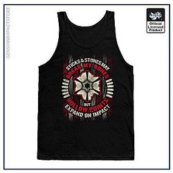 Genshin Impact Tank Tops - STICKS AND STONES MAY BREAK MY BONES BUT HOLLOW POINTS EXPAND ON IMPACT