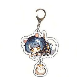 Genshin Impact Xingqiu Cosplay Acrylic Keychain G Shaped Buckle  Offical Merch FG2502