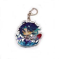 Genshin Impact Xiao Figures Acrylic Keychain G Shaped Buckle  Offical Merch FG2502