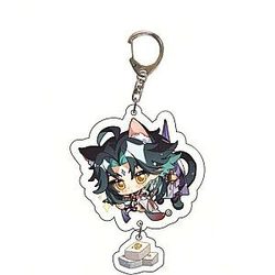 Genshin Impact Xiao Cosplay Acrylic Keychain G Shaped Buckle  Offical Merch FG2502