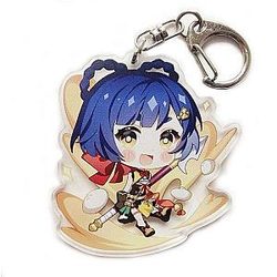 Genshin Impact Xiangling Figures Acrylic Keychain G Shaped Buckle  Offical Merch FG2502