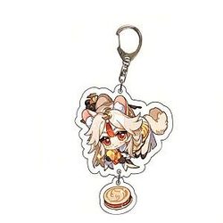 Genshin Impact Ningguang Cosplay Acrylic Keychain G Shaped Buckle  Offical Merch FG2502