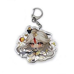 Genshin Impact Ningguang Figures Acrylic Keychain G Shaped Buckle  Offical Merch FG2502