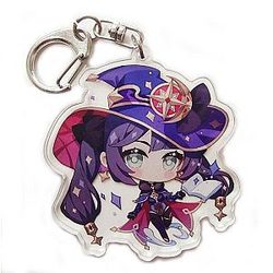 Genshin Impact Mona Figures Acrylic Keychain G Shaped Buckle  Offical Merch FG2502